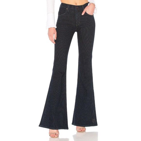 Citizens of Humanity Chloe Midrise Super Fly Jeans in Pinstripe Size 24
